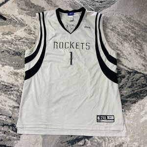 Houston Rockets Jersey Men 2XL White Reebok Tracy McGrady #1 Basketball NBA
